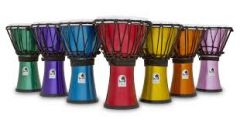 Toca 7 inch coloured Djembe Metallic red