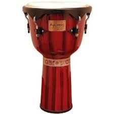 Tycoon 13" Artist Series Djembe Red hand Painted