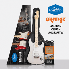 Ashton AG232 Crush Mini Electric Guitar and Amplifier Pack White 