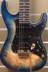 Michael Kelly 1960 Blue Burl Custom Collection Electric Guitar 