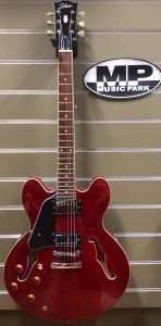 Tokai ES83L SR See Through Red Left Handed Traditional Series ES Style Hollow Body Electric Guitar 