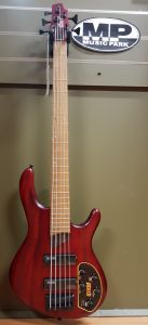 Cort B5 Plus AS 5 string Bass Open Pore Burgundy Red 