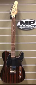 Michael Kelly CC50DLX Striped Ebony Custom Collection Deluxe Electric Guitar 