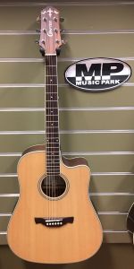 Crafter DE6/N Solid Spruce Top Acoustic Electric Guitar 