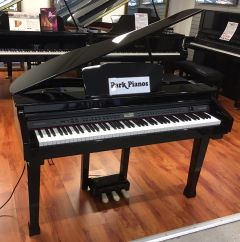 Kurzweil KAG100 BP Digital Baby Grand Piano Polished Ebony 