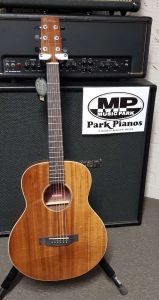 Martinez MTT8L Left Handed Southern Star Series All Koa Acoustic Electric Guitar 